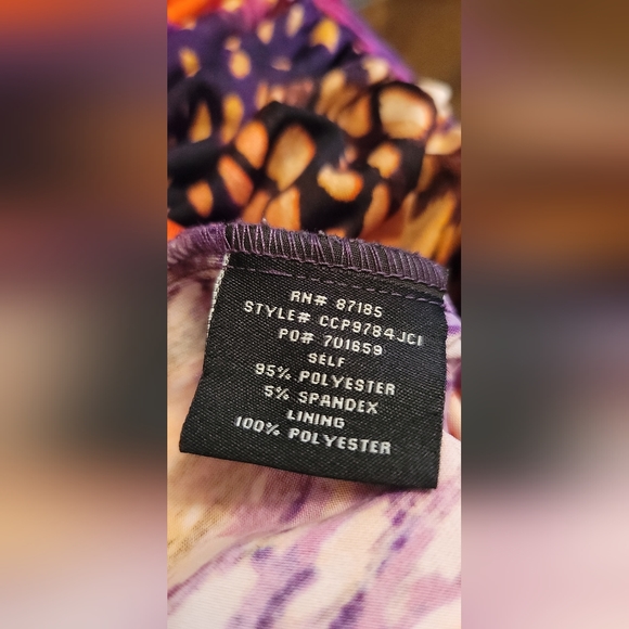 RUBY ROX || Slinky Vibrant Print Dress - Women's Size L - Picture 16 of 16